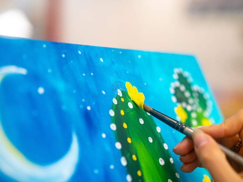 floral art painting